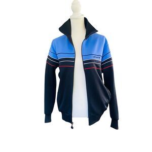 Vintage 80's Adidas Track Jacket Color Block Piping Trefoil Mens Medium Full zip